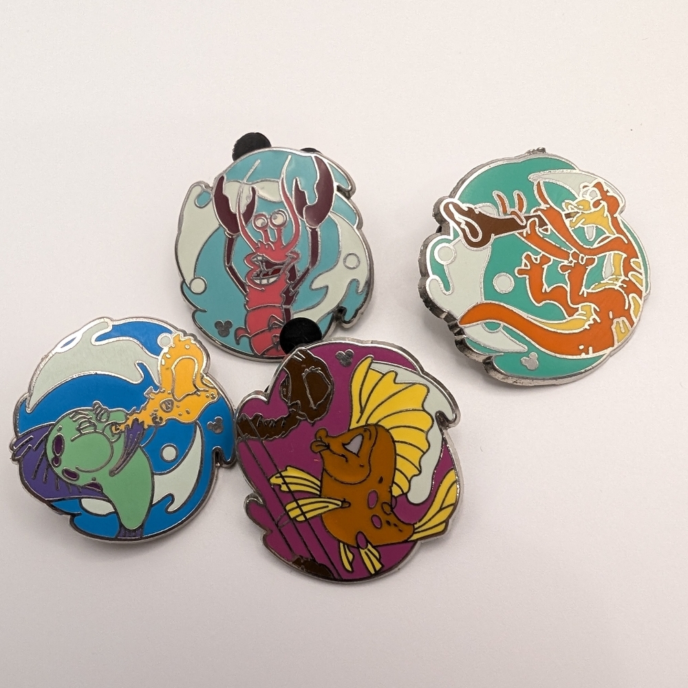 Disney Little Mermaid Hidden Mickey Retired Rare Pins Set Lot 2012
